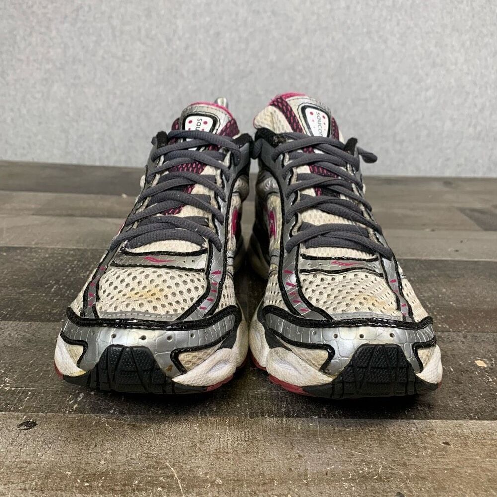 Saucony Women’s Size 8.5 CS Glide Athletic Shoes Grey Pink Running Sneakers - Picture 4 of 11